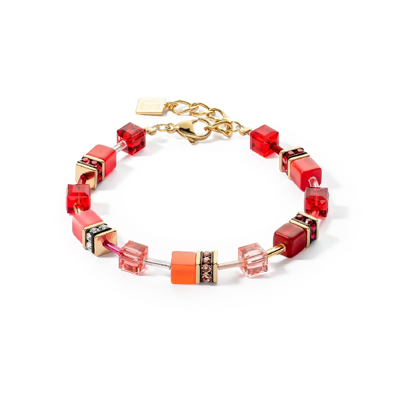 GeoCUBE® Iconic bracelet gold red