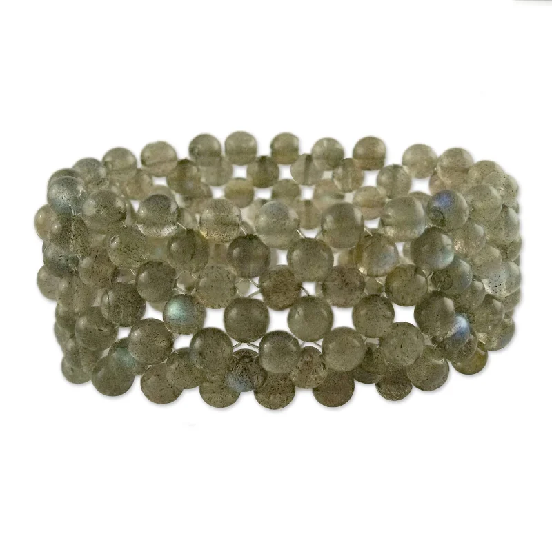 Handmade Mystical Muse Labradorite Stretch Bracelet (India)