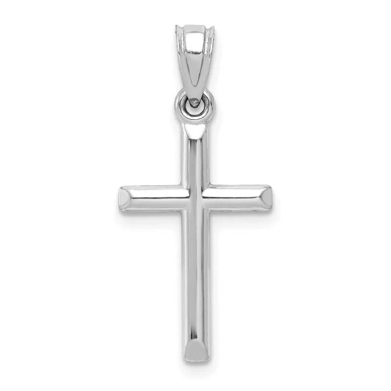 10KT White Gold 19X11.88MM Cross Pendant. Chain Not Included