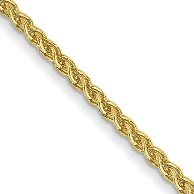 10KT Yellow Gold 18-inch 1MM Lobster Clasp Spiga Link Chain