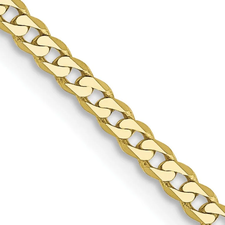 10KT Yellow Gold 20-inch 2.2MM Flat Beveled Chain