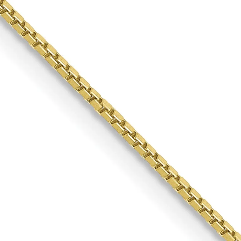 10KT Yellow Gold 22-inch 0.9MM Lobster Clasp Box Chain