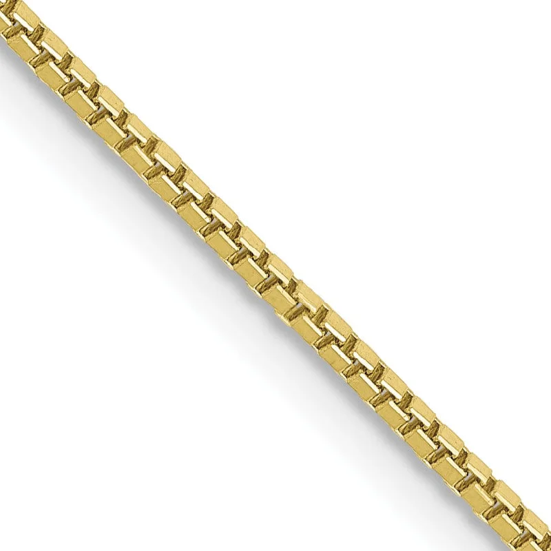 10KT Yellow Gold 22-inch 1MM Lobster Clasp Box Chain