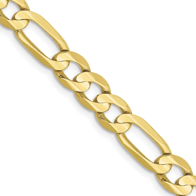 10KT Yellow Gold 22-inch 6MM Figaro Chain