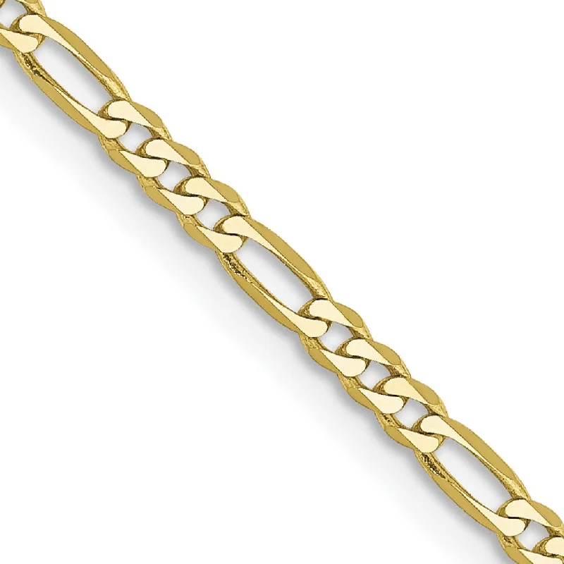 10KT Yellow Gold 30-inch 2.2MM Lobster Clasp Figaro Chain