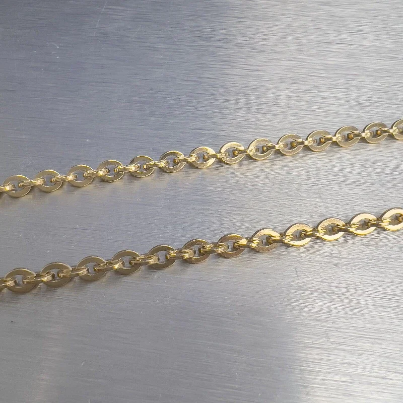 14k Yellow Gold Paperclip Link 4.00mm Chain Necklace 24" 25.6g