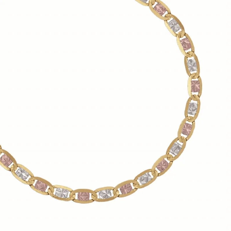 14KT Gold Tri-Color 20-inch 2.75MM Valentino Chain