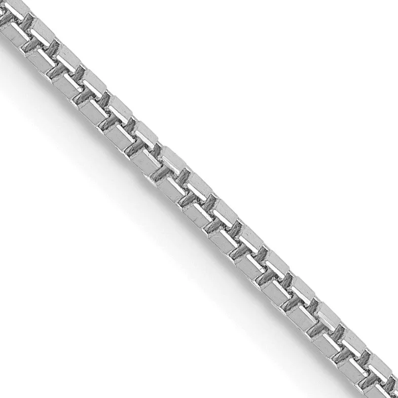 14KT White Gold 24-inch 1.3MM Lobster Clasp Box Chain