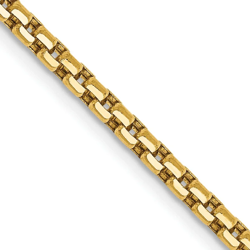 14KT Yellow Gold 18-inch 2.45MM Lobster Clasp Box Chain