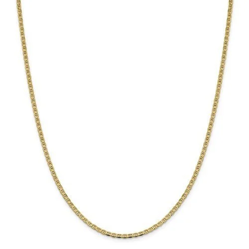 14KT YELLOW GOLD 2.4MM FLAT ANCHOR CHAIN NECKLACE