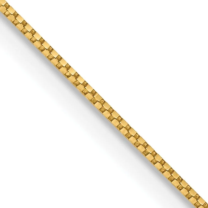 14KT Yellow Gold 20-inch 0.7MM Box Pendant Chain