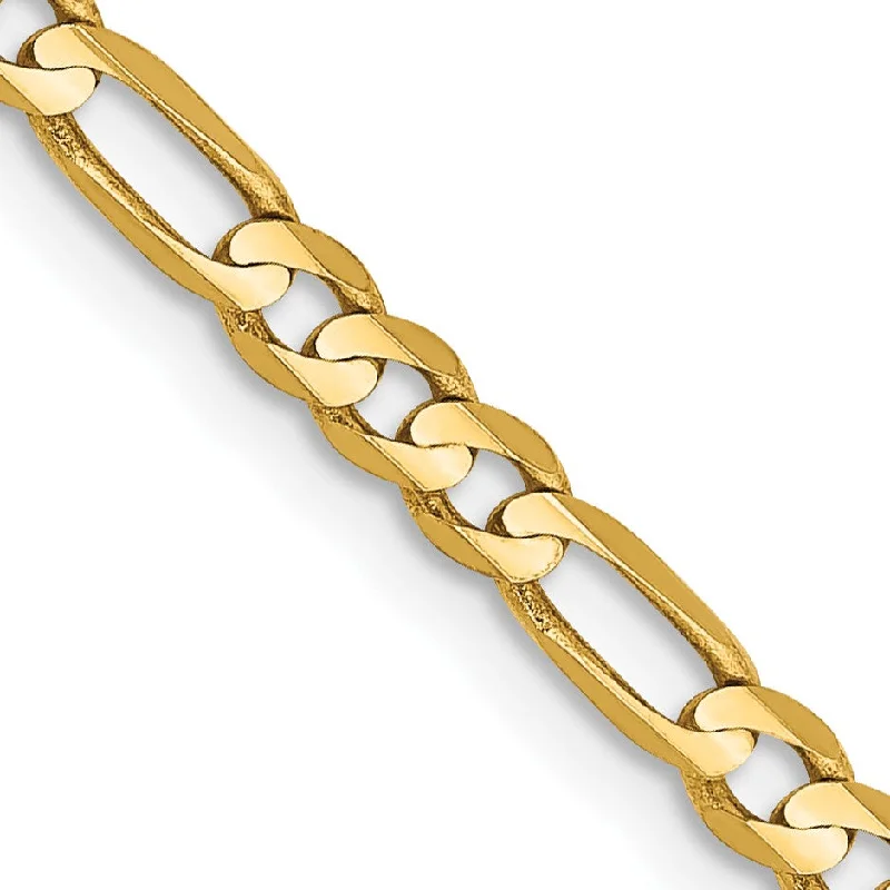 14KT Yellow Gold 24-inch 3MM Lobster Clasp Figaro Chain