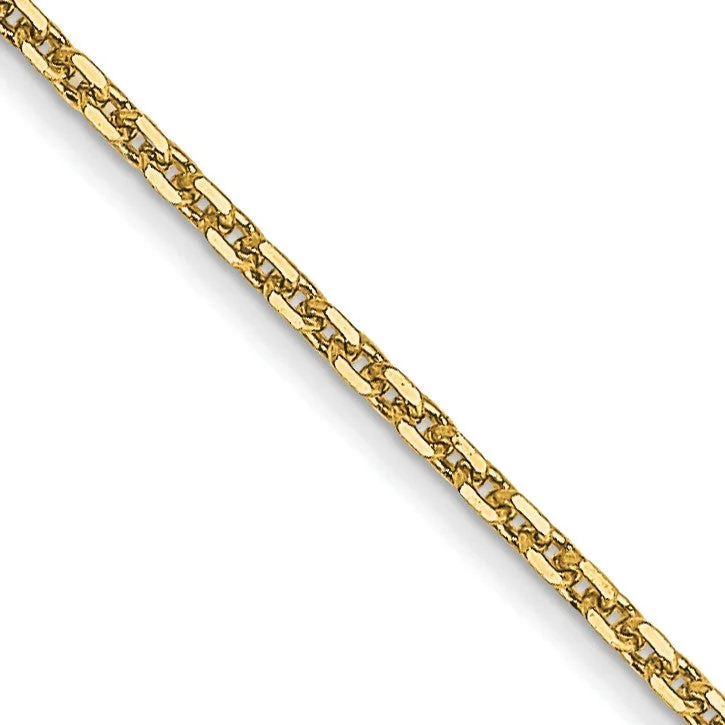 14KT Yellow Gold 26-inch 0.95MM Diamond-cut Cable Pendant Chain