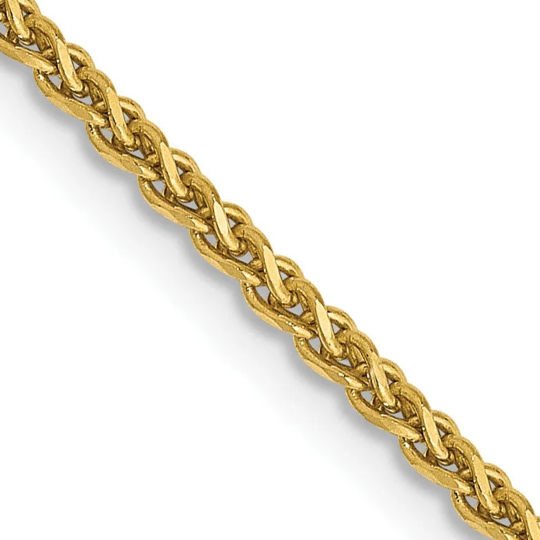 14KT Yellow Gold 30-inch 1.4MM Diamond-cut Lobster Clasp Spiga Link Chain