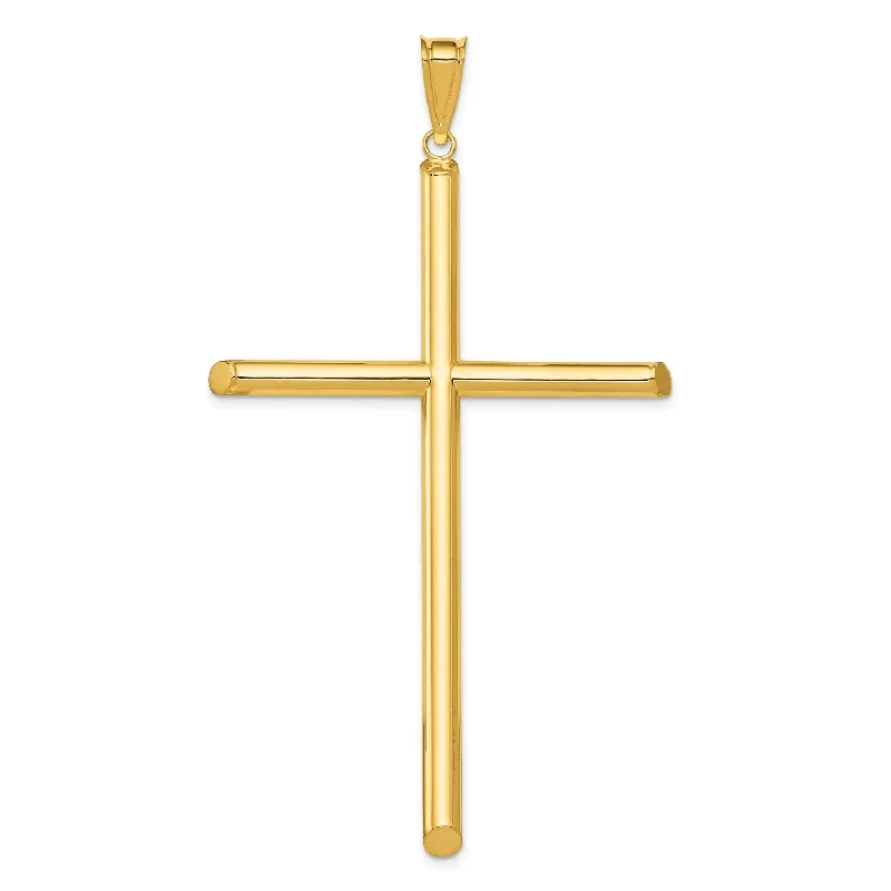 14KT Yellow Gold 73X42MM Cross Pendant-Chain Not Included