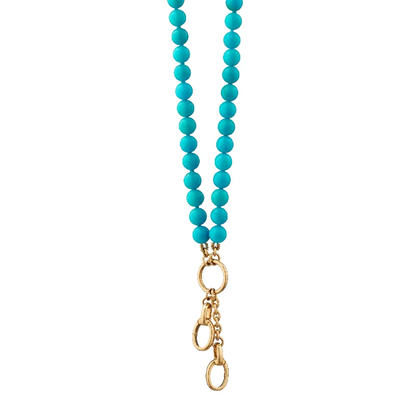 18" "Design Your Own" Turquoise Necklace, 2 Charm Stations