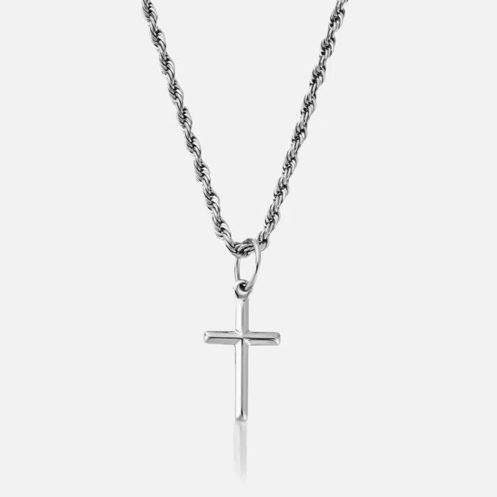 "CROSS" PENDANT - WHITE GOLD