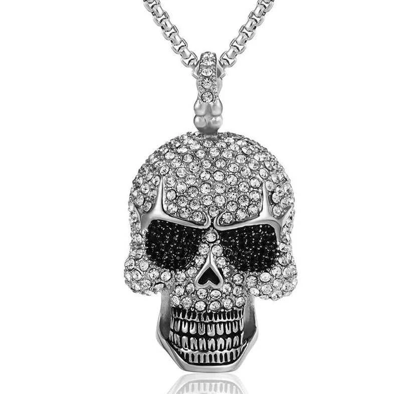 Cycolinks Full Zircon Skull Necklace