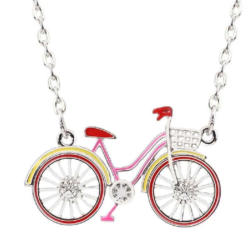 Cycolinks Women's Cute Bicycle Necklace