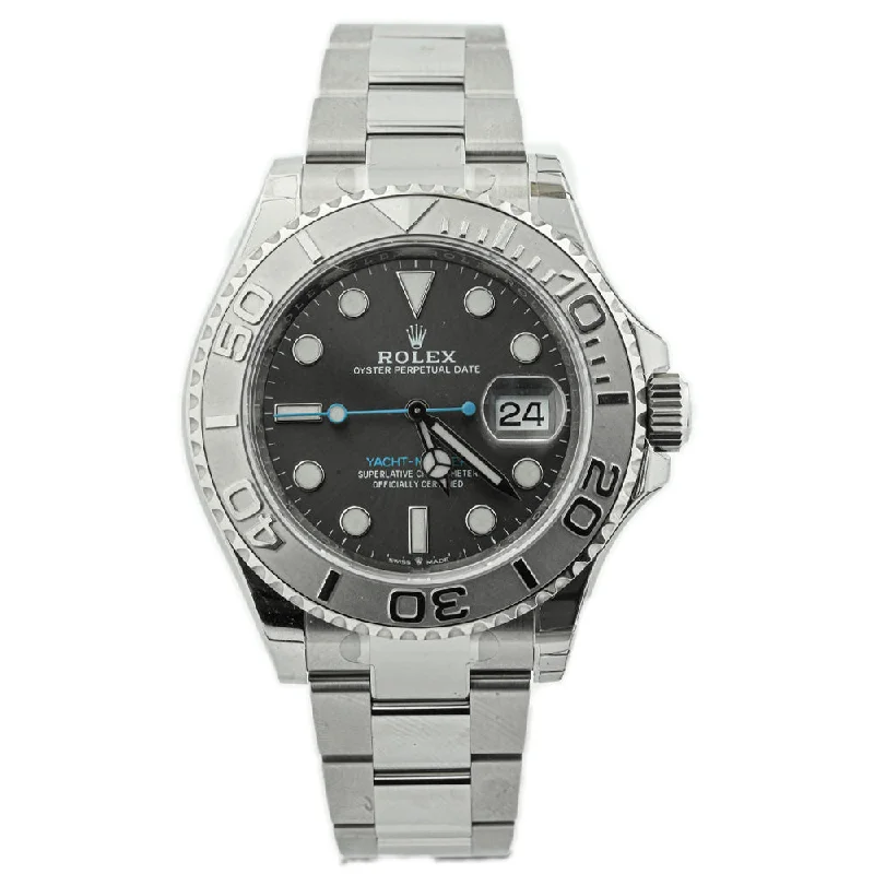 Rolex Yachtmaster Stainless Steel and Platinum 40mm Rhodium Dial Watch Reference#: 126622