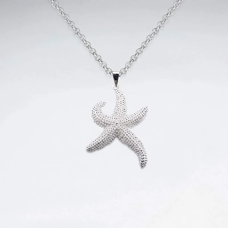 Delightful Starfish Sterling Silver Necklace