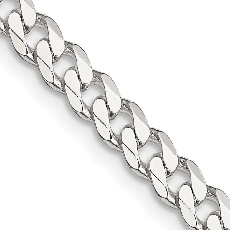 Sterling Silver 16-inch 4.5MM Lobster Clasp Curb Chain