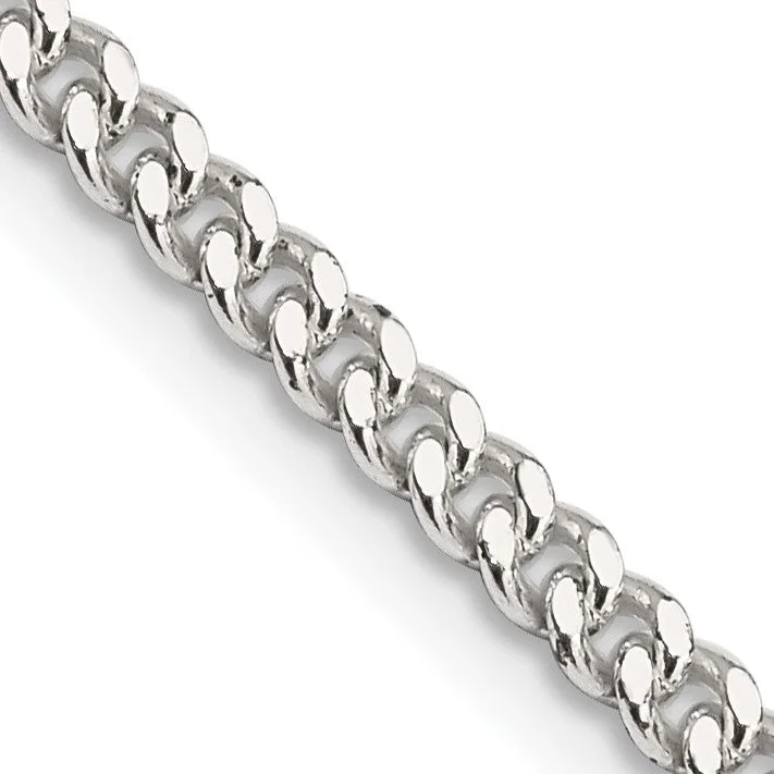 Sterling Silver 20-inch 3MM Lobster Clasp Curb Chain