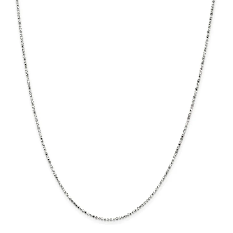 Sterling Silver 26-inch 1.5MM Beaded Chain