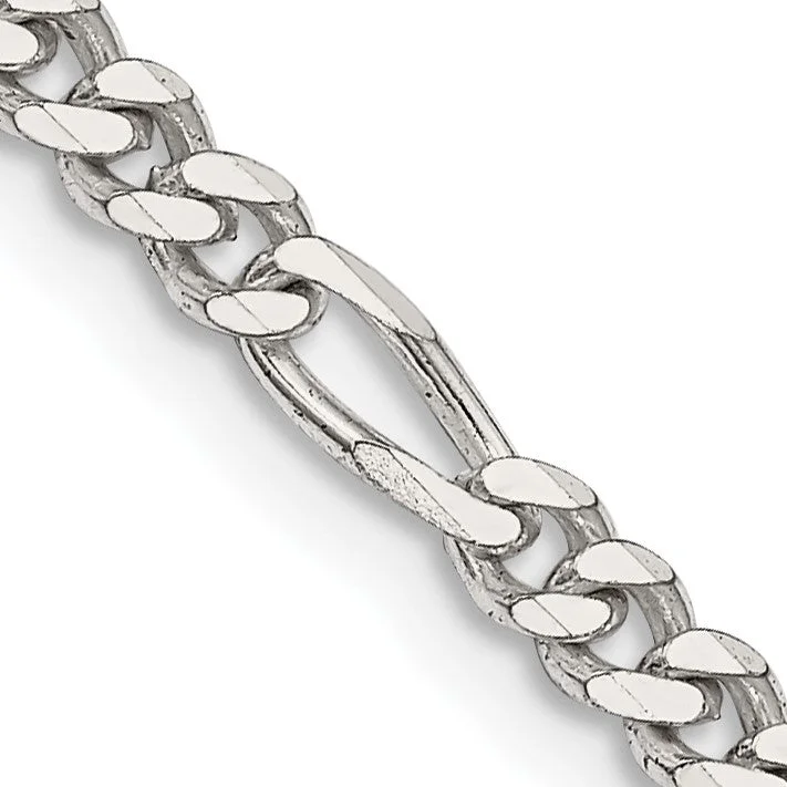 Sterling Silver 28-inch 3.5MM Figaro Chain