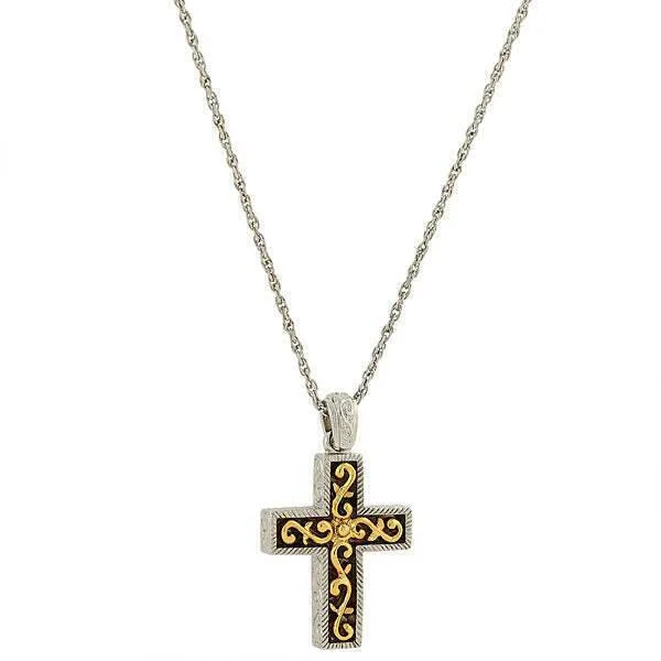 Symbols Of Faith Cross Pendant Necklace 24"