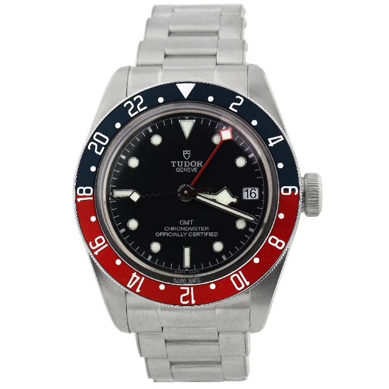 Tudor Black Bay GMT Stainless Steel 41mm Black Dot Dial Watch Reference#: 79830RB