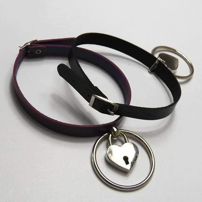 Women's Punk Heart Lock Choker