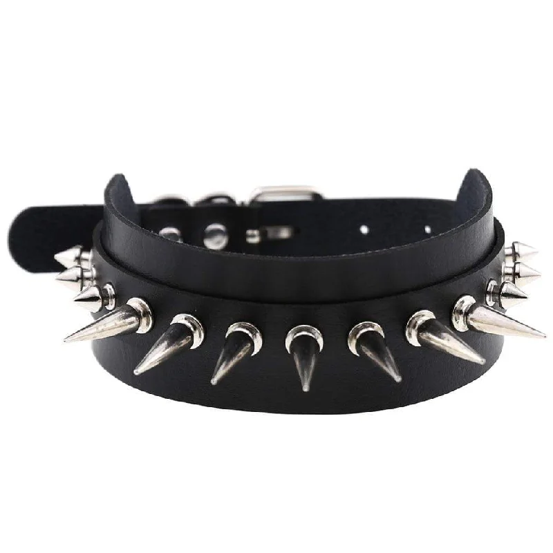 Women's Punk Long Rivets Chokers