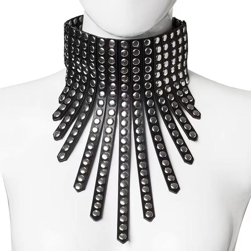 Women's Punk Rivets Faux Leather Choker