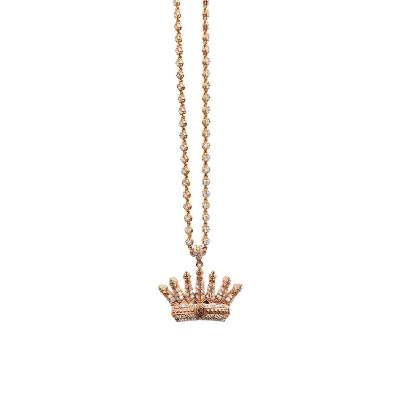 Diamond Necklace - Chris Aire Crown Necklace - RED GOLD®