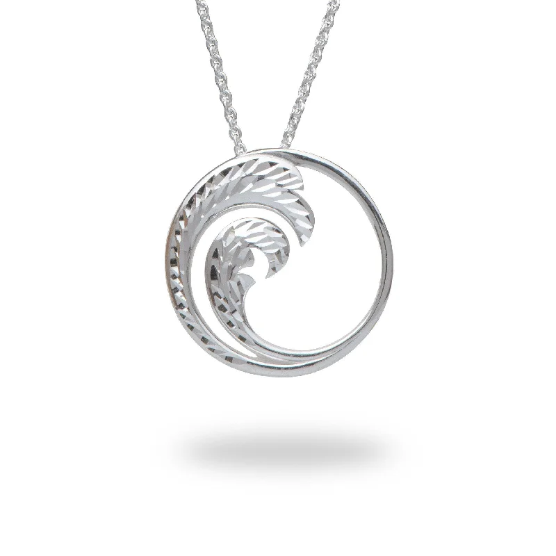 24" Adjustable Nalu Necklace in Sterling Silver - 24mm