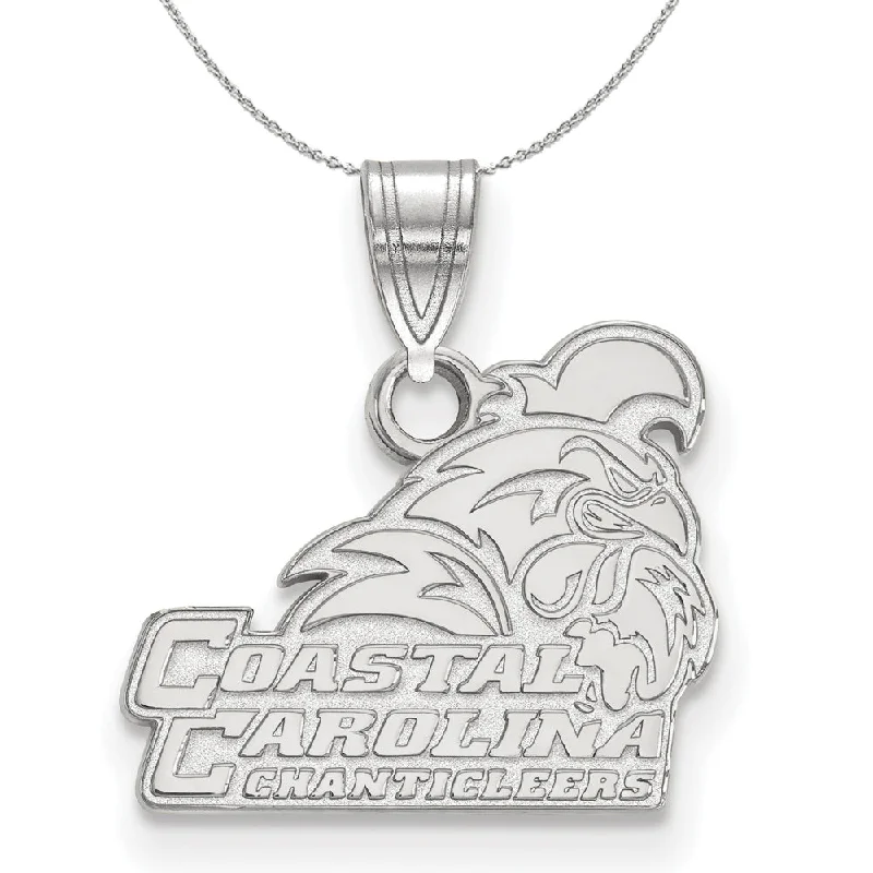 Sterling Silver Coastal Carolina U Small Pendant Necklace