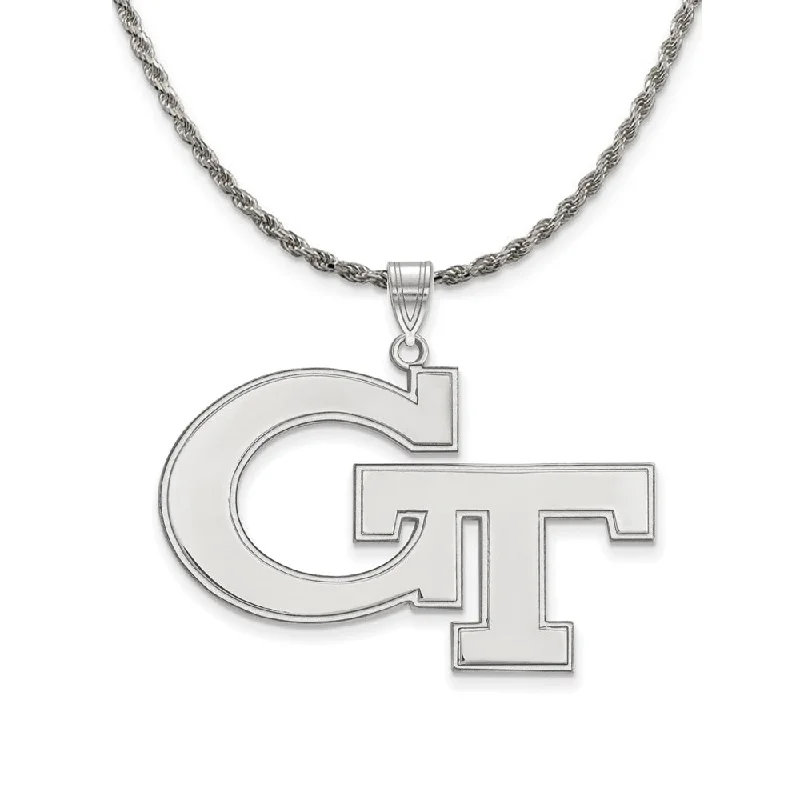 Sterling Silver Georgia Technology XL Pendant Necklace