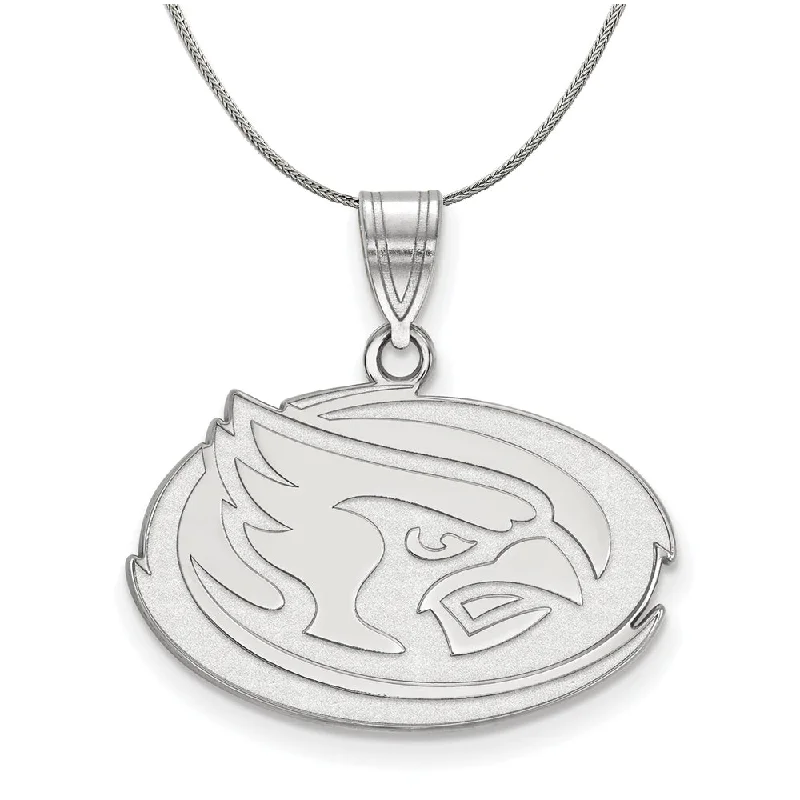 Sterling Silver Iowa State Medium Pendant Necklace