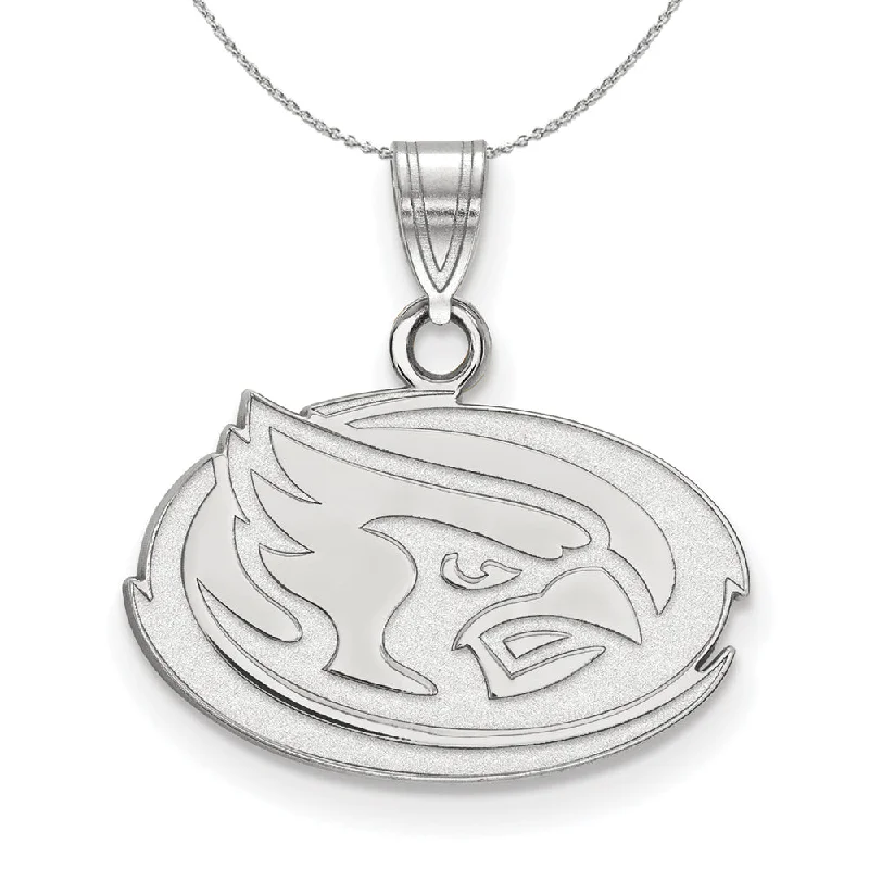 Sterling Silver Iowa State Small Oval Disc Necklace