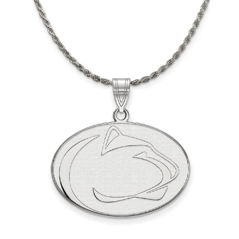 Sterling Silver Penn State Large Pendant Necklace