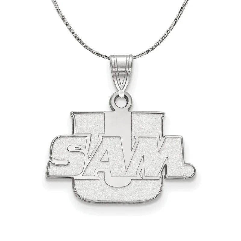 Sterling Silver Samford U. Small Pendant Necklace