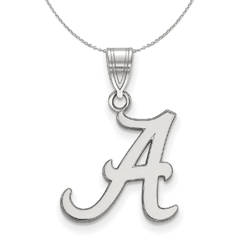 Sterling Silver U. of Alabama Medium Initial A Necklace