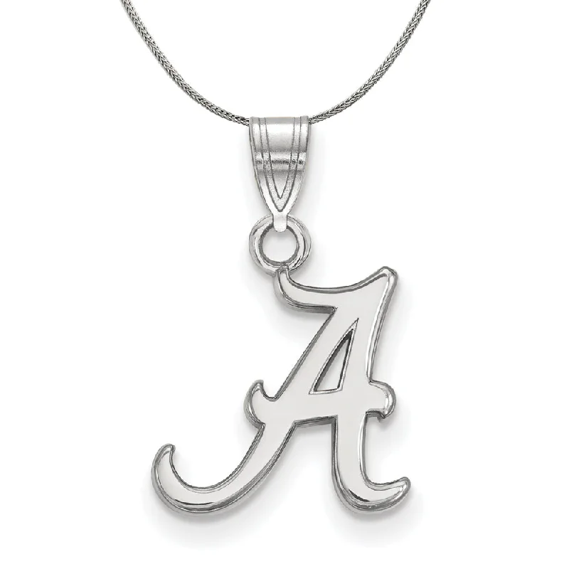 Sterling Silver U. of Alabama Small Initial A Pendant Necklace