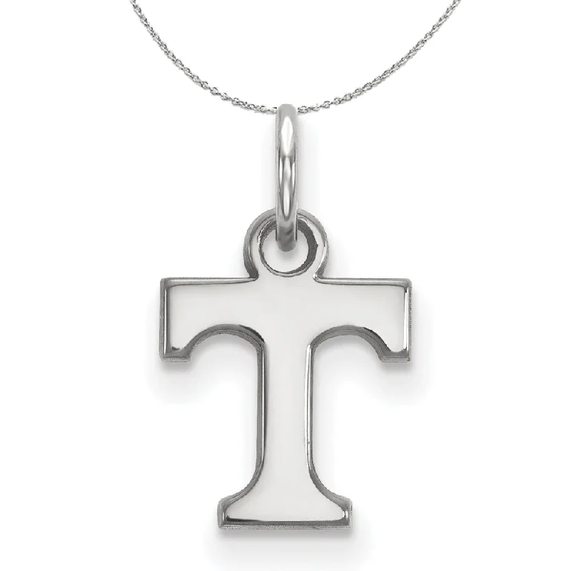 Sterling Silver U. of Tennessee XS (Tiny) Initial T Necklace