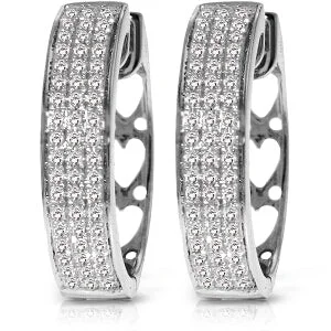 0.45 Carat 14K Solid White Gold Diamond In The Sky Diamond Earrings