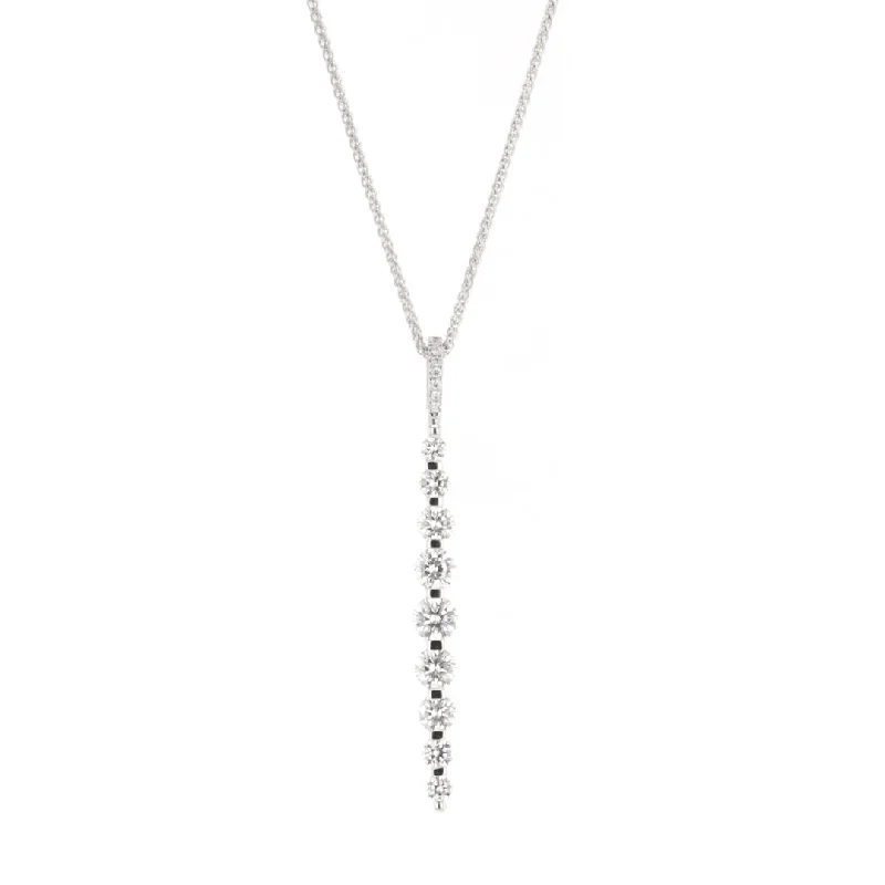 0.60 ctw Diamond Bar Pendant Necklace