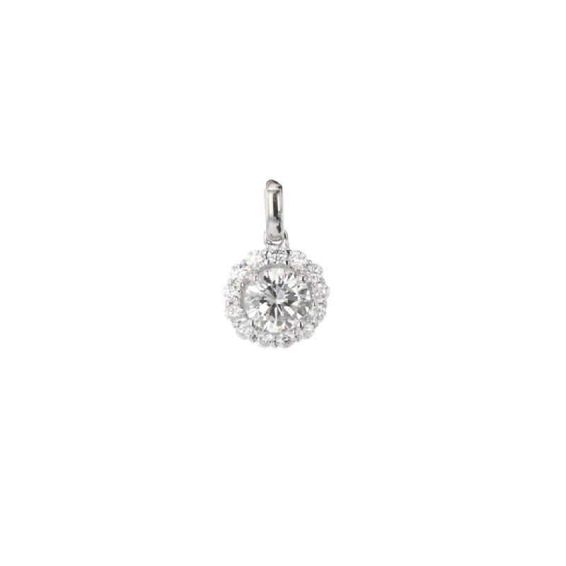 0.74 ct Diamond Halo Solitaire Pendant | 10273547