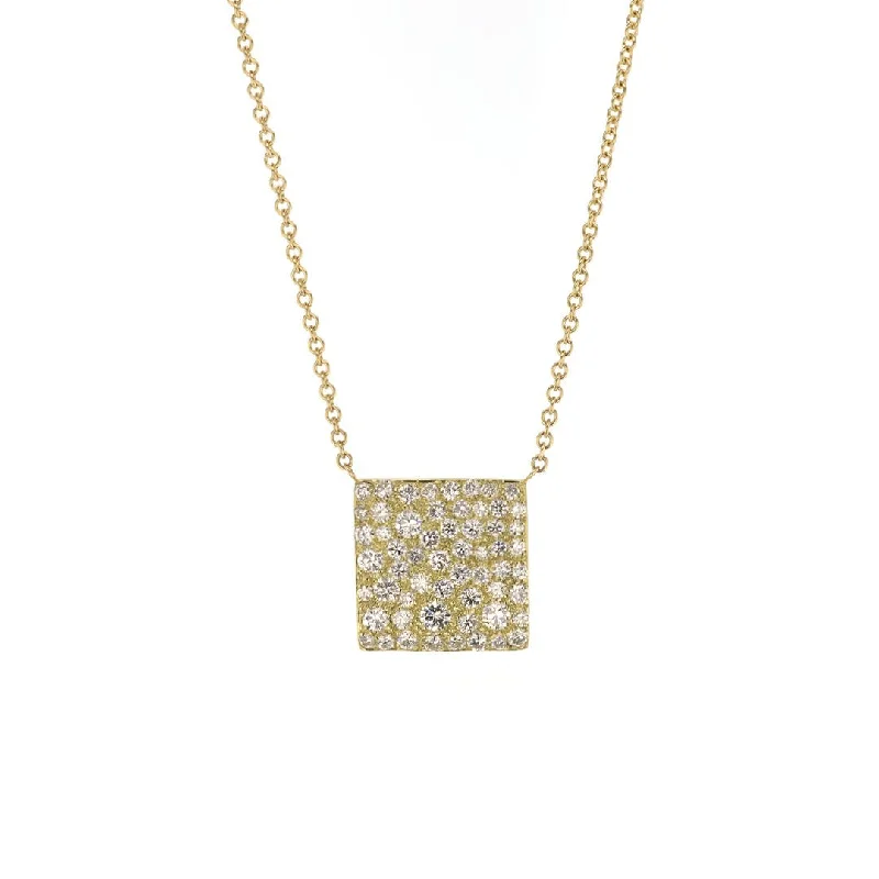 1.39 ctw Diamond Square Necklace