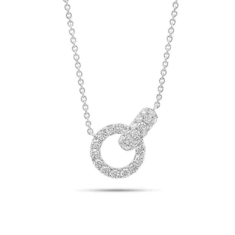 Diamond Circle & Link Necklace